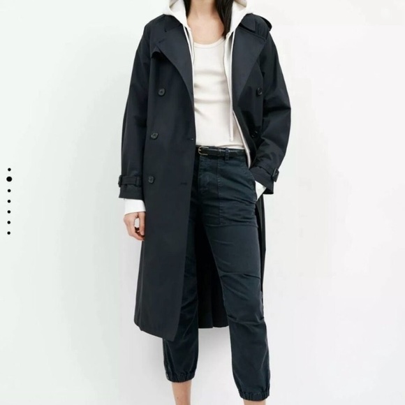 Nili Lotan Pants Womens Dark Navy French military Cropped zipper NWT